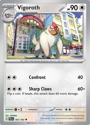 SV02 Paldea Evolved  161/193 Vigoroth  - Uncommon