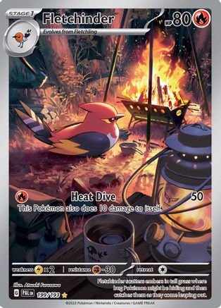 SV02 Paldea Evolved  199/193 Fletchinder  - Holofoil - Illustration Rare