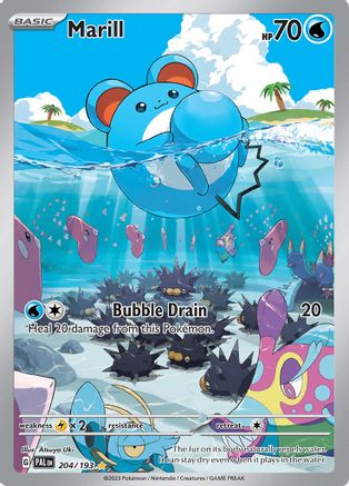 SV02 Paldea Evolved  204/193 Marill  - Holofoil - Illustration Rare