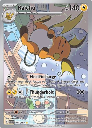 SV02 Paldea Evolved  211/193 Raichu  - Holofoil - Illustration Rare