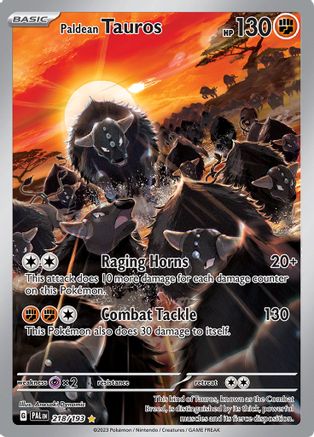 SV02 Paldea Evolved  218/193 Paldean Tauros  - Holofoil - Illustration Rare