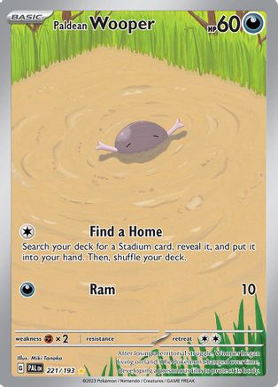 SV02 Paldea Evolved  221/193 Paldean Wooper  - Holofoil - Illustration Rare