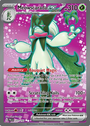 SV02 Paldea Evolved  231/193 Meowscarada ex  - Holofoil - Ultra Rare