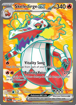 SV02 Paldea Evolved  233/193 Skeledirge ex  - Holofoil - Ultra Rare