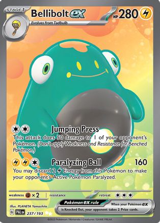 SV02 Paldea Evolved  237/193 Bellibolt ex  - Holofoil - Ultra Rare