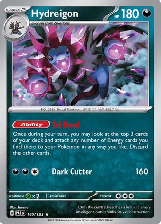 SV02 Paldea Evolved  140/193 Hydreigon  - Holofoil - Rare