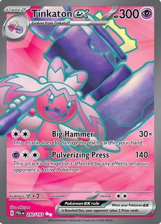 SV02 Paldea Evolved  240/193 Tinkaton ex  - Holofoil - Ultra Rare