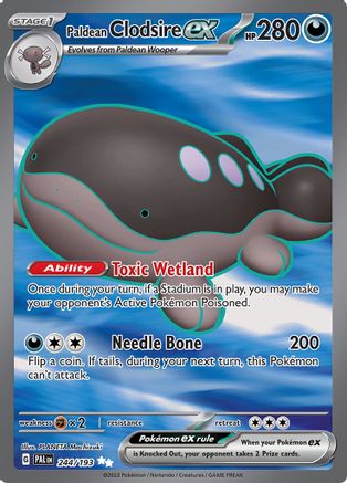 SV02 Paldea Evolved  244/193 Paldean Clodsire ex  - Holofoil - Ultra Rare