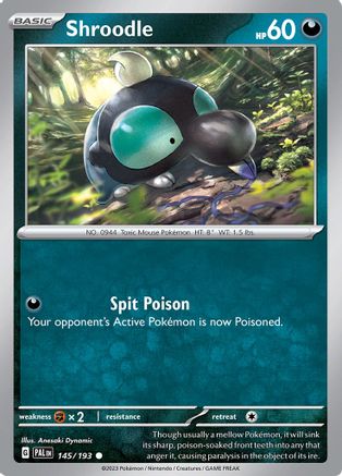 SV02 Paldea Evolved  145/193 Shroodle  - Common