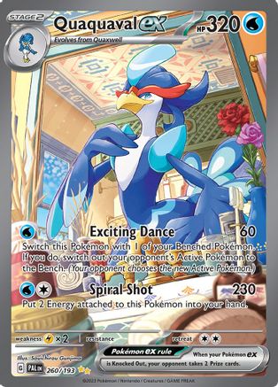 SV02 Paldea Evolved  260/193 Quaquaval ex  - Holofoil - Special Illustration Rare