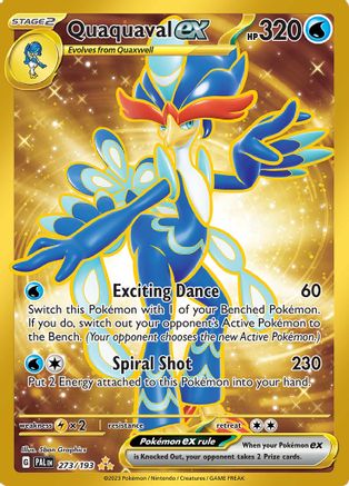 SV02 Paldea Evolved  273/193 Quaquaval ex  - Holofoil - Hyper Rare