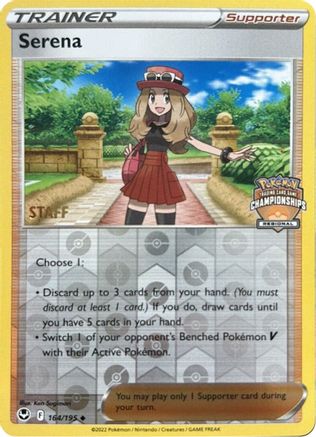 League & Championship Cards /195 Serena - 164/195 (Regional Championships) [Staff]  - Reverse Holofoil - Promo