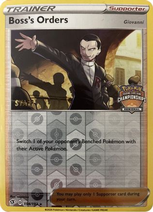 League & Championship Cards /192 Boss's Orders - 154/192 (Regional Championships) [Staff]  - Reverse Holofoil - Promo