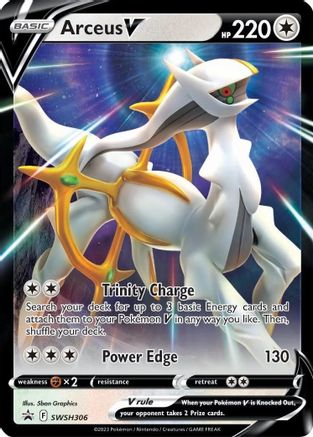 SWSH Sword & Shield Promo Cards  SWSH306 Arceus V  - Holofoil - Promo