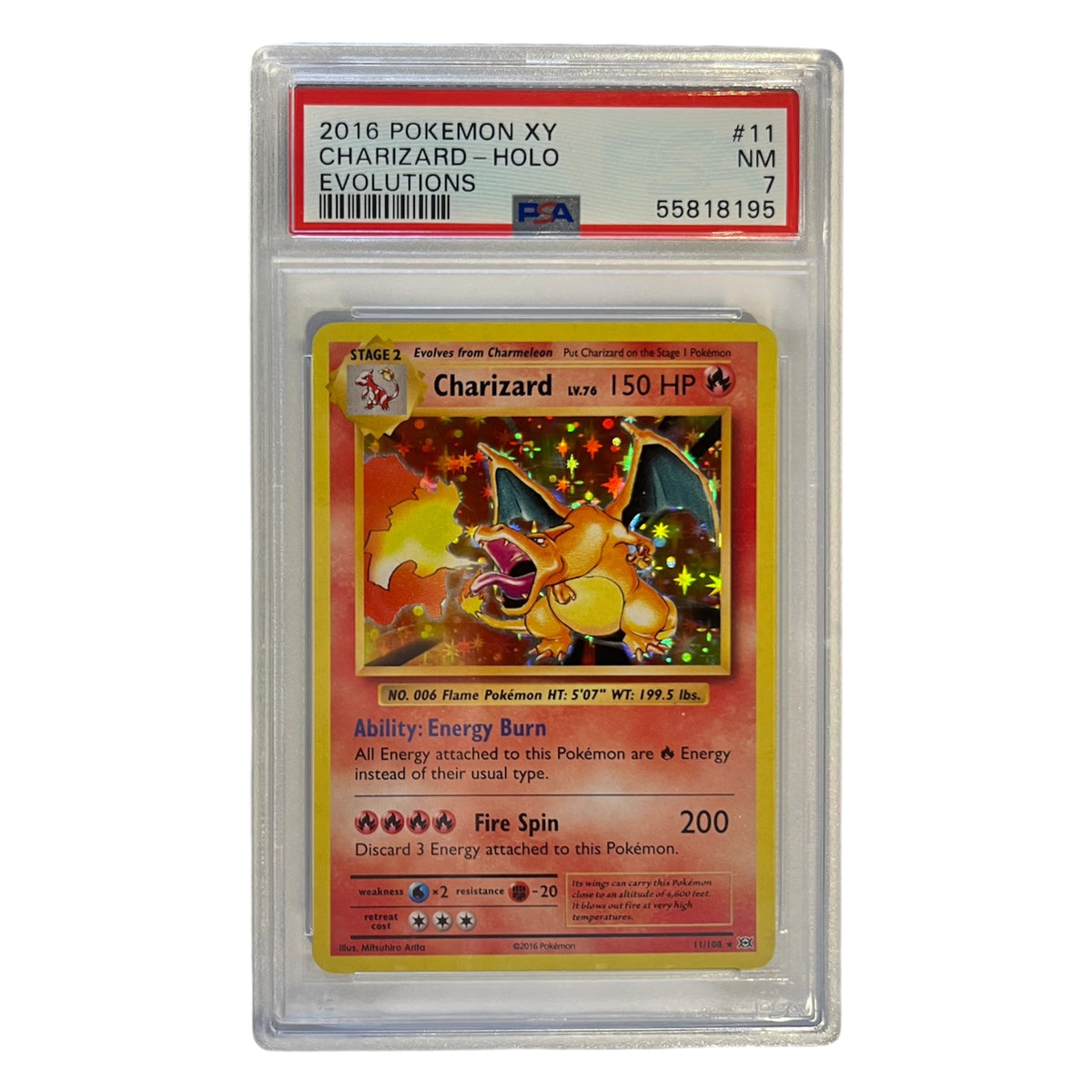 XY  Evolutions  011/108 PSA7 #55818195 Charizard  - Holofoil - Holo Rare