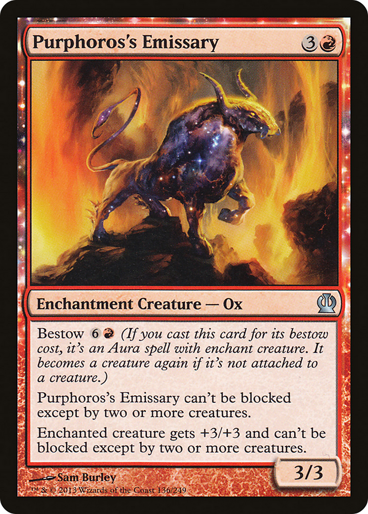 Theros - (THS-136) - Purphoros's Emissary: (enchantment) Foil