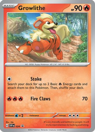 SV Scarlet & Violet Promo Cards  024 Growlithe  - Holofoil - Promo