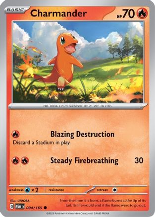 SV Scarlet & Violet 151  004/165 Charmander  - Common