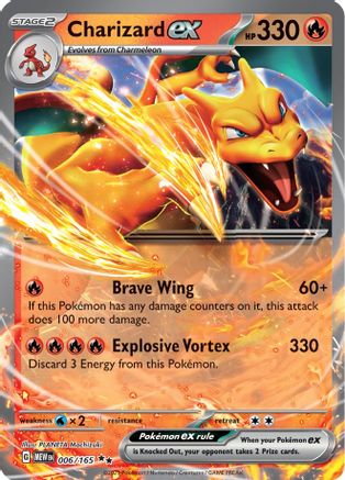 SV Scarlet & Violet 151  006/165 Charizard ex  - Holofoil - Double Rare
