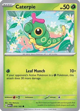 SV Scarlet & Violet 151  010/165 Caterpie  - Reverse Holofoil - Common