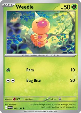 SV Scarlet & Violet 151  013/165 Weedle  - Common