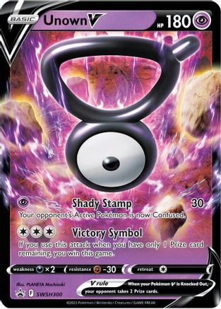 SWSH Sword & Shield Promo Cards  SWSH300 Unown V  - Holofoil - Promo