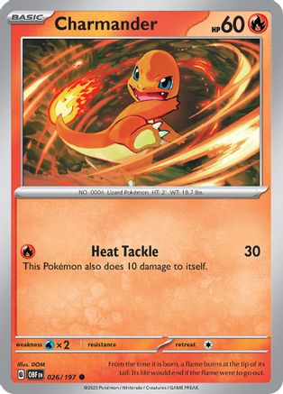 SV03 Obsidian Flames  026/197 Charmander  - Common