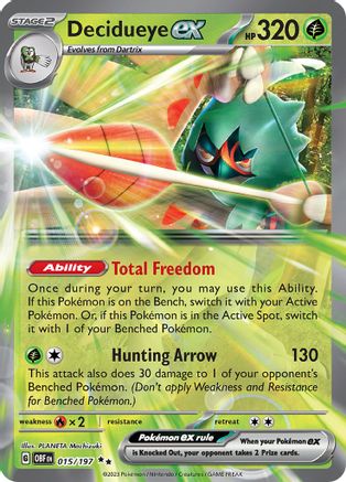 SV03 Obsidian Flames  015/197 Decidueye ex  - Holofoil - Double Rare