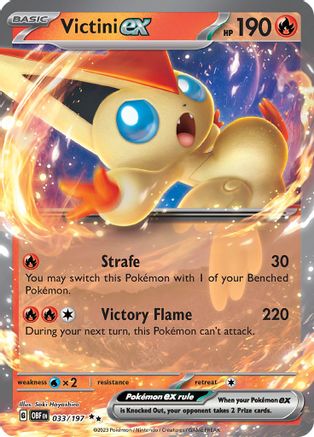SV03 Obsidian Flames  033/197 Victini ex  - Holofoil - Double Rare