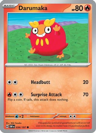 SV03 Obsidian Flames  034/197 Darumaka  - Common