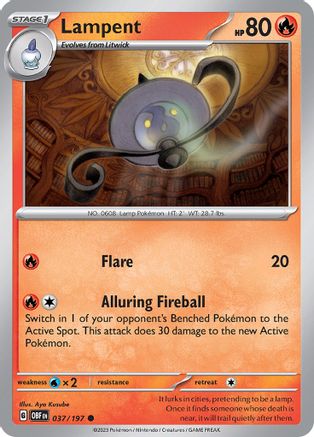 SV03 Obsidian Flames  037/197 Lampent  - Common