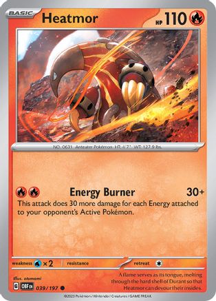 SV03 Obsidian Flames  039/197 Heatmor  - Common