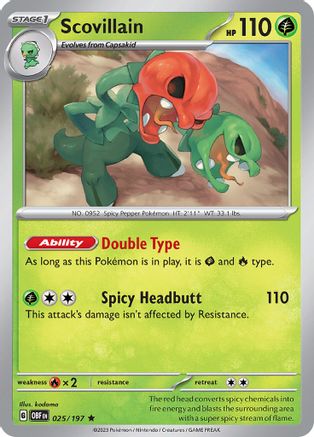SV03 Obsidian Flames  025/197 Scovillain  - Holofoil - Rare