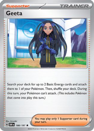 SV03 Obsidian Flames  188/197 Geeta  - Reverse Holofoil - Rare