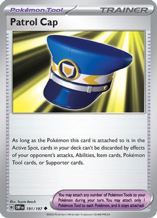 SV03 Obsidian Flames  191/197 Patrol Cap  - Reverse Holofoil - Uncommon