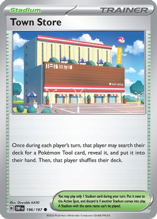 SV03 Obsidian Flames  196/197 Town Store  - Common