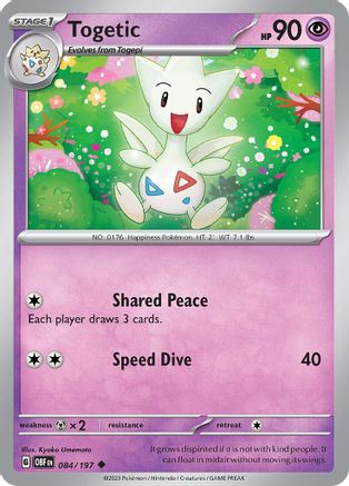 SV03 Obsidian Flames  084/197 Togetic  - Uncommon