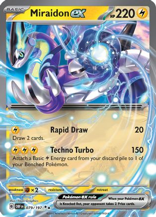 SV03 Obsidian Flames  079/197 Miraidon ex  - Holofoil - Double Rare