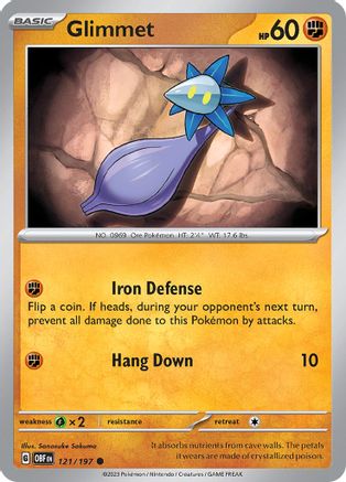 SV03 Obsidian Flames  121/197 Glimmet  - Common