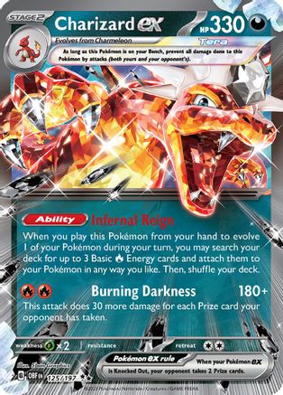 SV03 Obsidian Flames  125/197 Charizard ex  - Holofoil - Double Rare