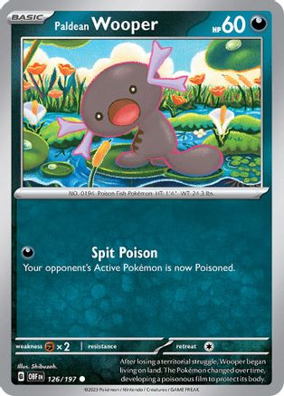 SV03 Obsidian Flames  126/197 Paldean Wooper  - Reverse Holofoil - Common