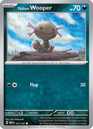 SV03 Obsidian Flames  127/197 Paldean Wooper  - Common