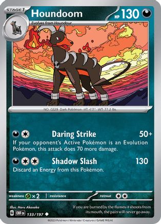 SV03 Obsidian Flames  133/197 Houndoom  - Uncommon