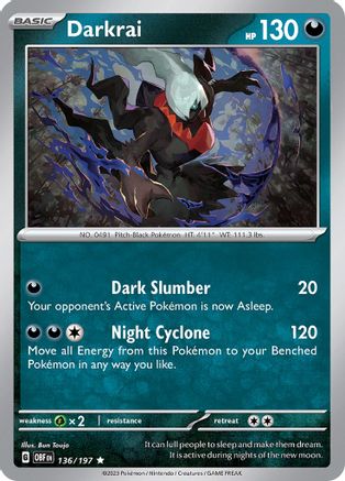 SV03 Obsidian Flames  136/197 Darkrai  - Holofoil - Rare