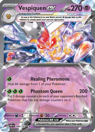 SV03 Obsidian Flames  096/197 Vespiquen ex  - Holofoil - Double Rare