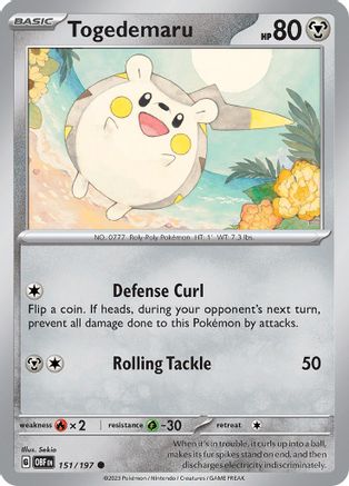 SV03 Obsidian Flames  151/197 Togedemaru  - Common