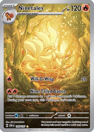 SV03 Obsidian Flames  199/197 Ninetales  - Holofoil - Illustration Rare