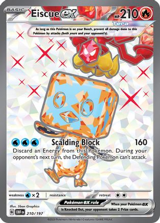 SV03 Obsidian Flames  210/197 Eiscue ex  - Holofoil - Ultra Rare
