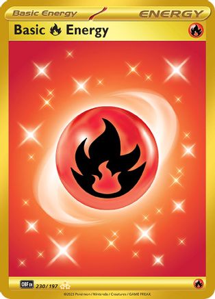 SV03 Obsidian Flames  230/197 Basic Fire Energy  - Holofoil - Hyper Rare