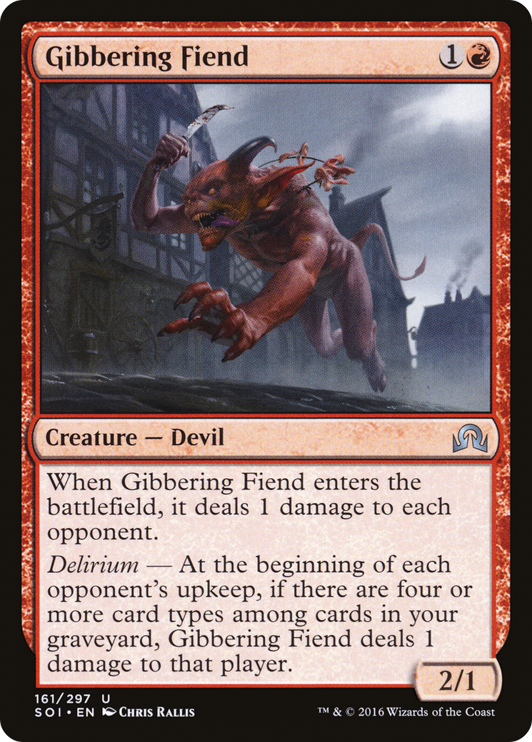 Shadows over Innistrad - (SOI-161) - Gibbering Fiend